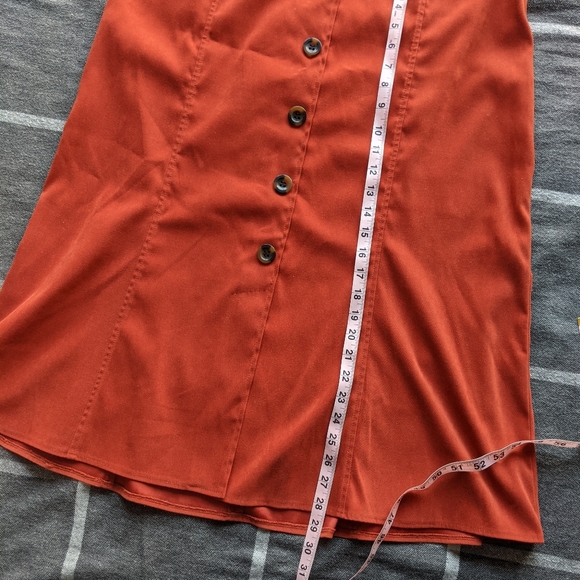 Vintage Burnt Orange Lindor A-line Skirt - Picture 6 of 7